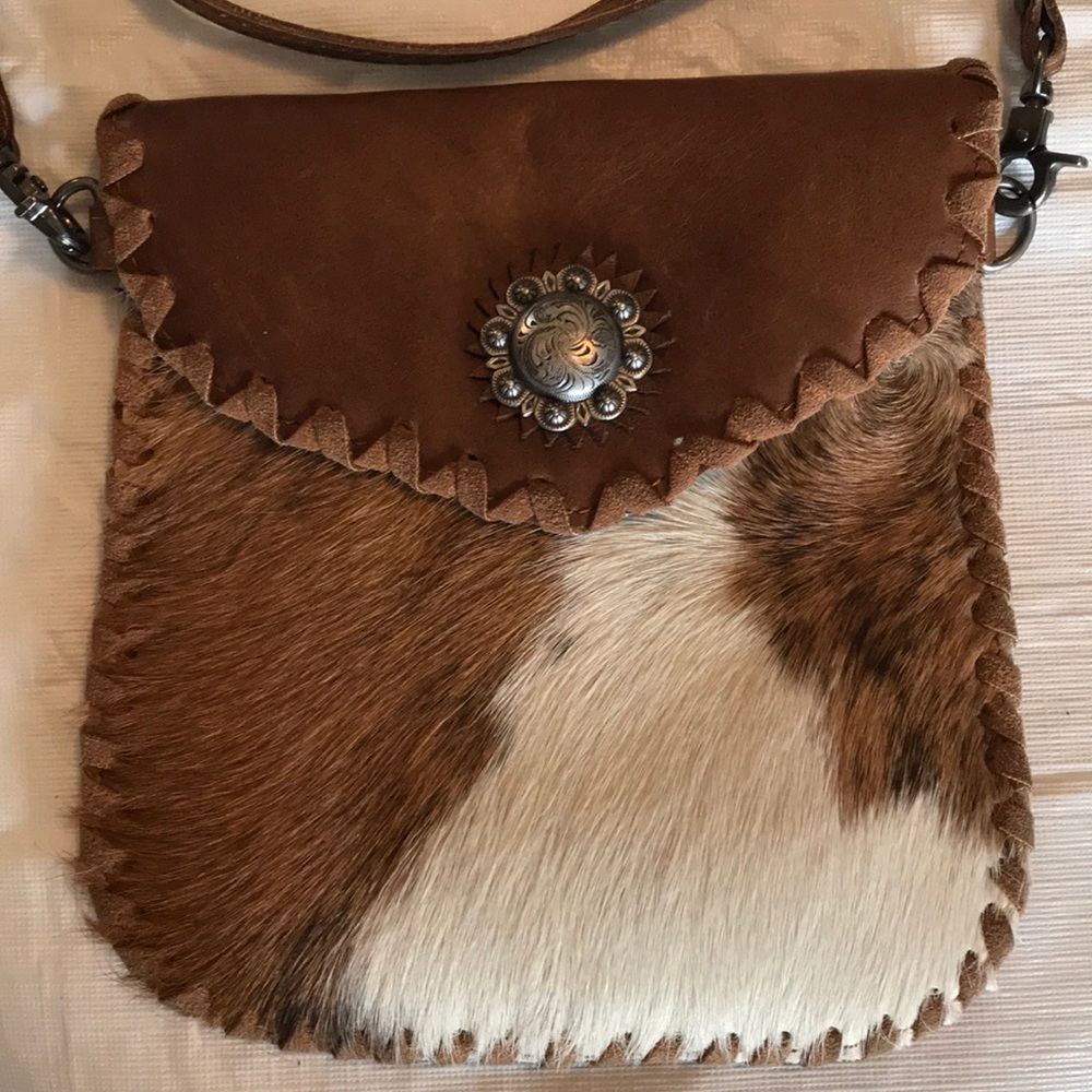 Montana West real leather & cowhide crossbody bag